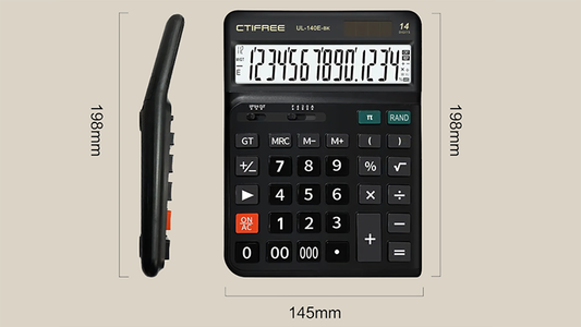 Electricks Quantum Calculator (Black) alternate view - Wizard Magic Shop
