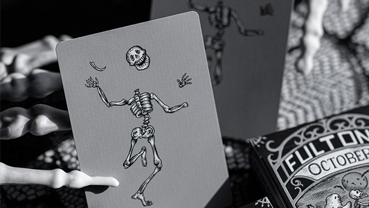 FULTONS OCTOBER TOMBSTONE GREY PLAYING CARDS alternate view - Wizard Magic Shop
