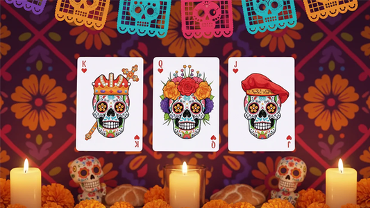 Day of the Dead Playing Cards by Puckator UK alternate view - Wizard Magic Shop