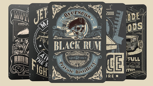 Black Rum Playing Cards alternate view - Wizard Magic Shop