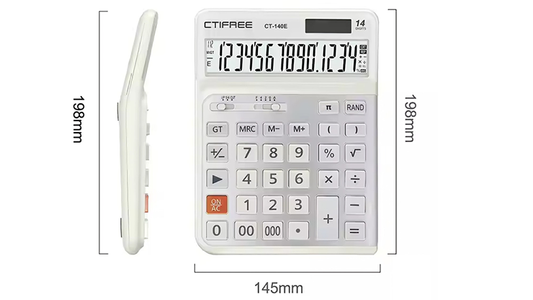 Electricks Quantum Calculator (White) alternate view - Wizard Magic Shop