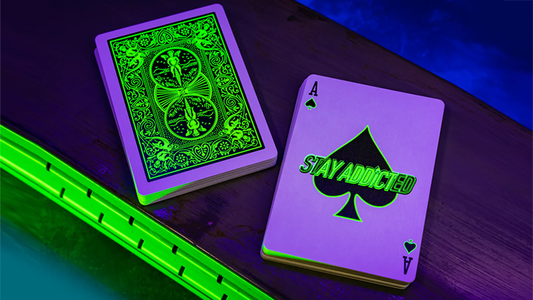 Bicycle Neon Rider Back Green-Glo Deck Playing Cards alternate view - Wizard Magic Shop