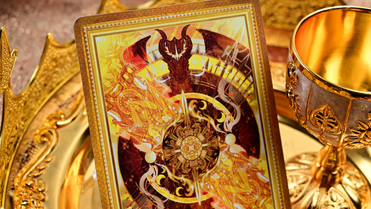 King Arthur V2 (Golden Dawn) Playing Cards by KING STAR alternate view - Wizard Magic Shop