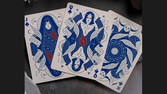 Celestial Noesis Playing Cards by Giovanni Meroni(Blue) alternate view - Wizard Magic Shop