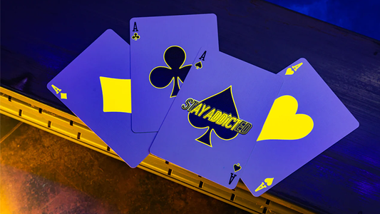 Bicycle Neon Rider Back Yellow-Starburst Deck Playing Cards alternate view - Wizard Magic Shop