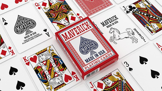 Maverick Made in the USA (Red) Playing Cards alternate view - Wizard Magic Shop