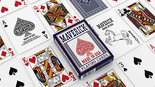 Maverick Made in the USA (Blue) Playing Cards alternate view - Wizard Magic Shop