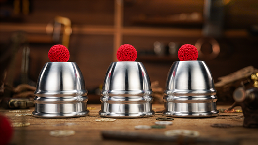 Aluminum Alloy Cups and Balls Set by TCC Magic alternate view - Wizard Magic Shop