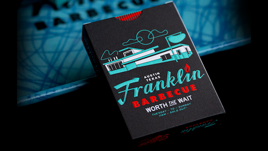 FRANKLIN BBQ RETRO BLACK PLAYING CARDS alternate view - Wizard Magic Shop
