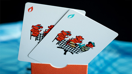FRANKLIN BBQ CLASSIC ORANGE PLAYING CARDS alternate view - Wizard Magic Shop