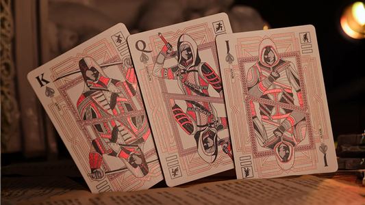 Assassin's Creed Legacy Version 2 Garnet (Hidden Blade Black) Playing Cards alternate view - Wizard Magic Shop