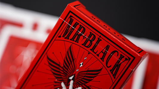 Mr. Black V1 (Red) Playing Cards alternate view - Wizard Magic Shop
