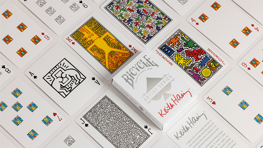 Bicycle Keith Haring (Box Set Red and Blue) Playing Cars by US Playing Cards alternate view - Wizard Magic Shop