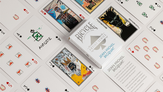 Bicycle Jean-Michel Basquiat (Box Set Red/Blue) by US Playing Cards alternate view - Wizard Magic Shop