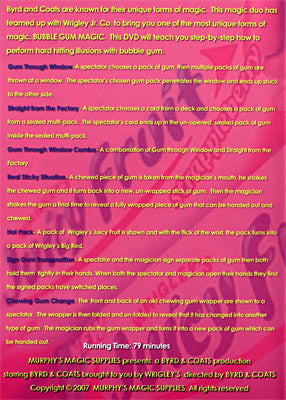 Bubble Gum Magic by James Coats and Nicholas Byrd - Volume 1 - DVD alternate view - Wizard Magic Shop