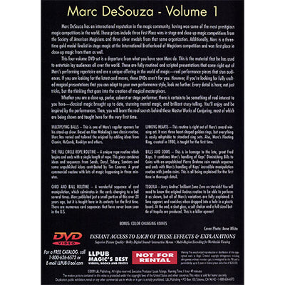 Master Works of Conjuring Vol. 1 by Marc DeSouza - DVD alternate view - Wizard Magic Shop