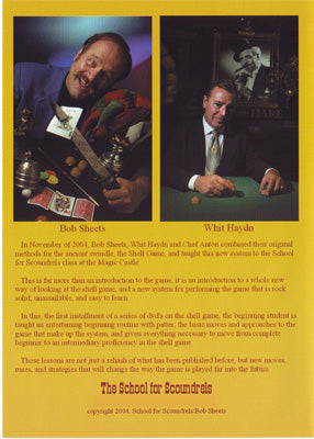 Intro to the Shell Game: Volume One by Bob Sheets and Whit Hadyn - DVD alternate view - Wizard Magic Shop