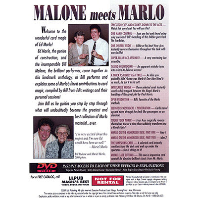 Malone Meets Marlo #2 by Bill Malone - DVD alternate view - Wizard Magic Shop