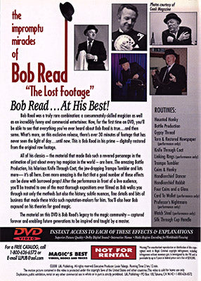 The Impromptu Miracles of Bob Read The Lost Footage by L&L Publishing - DVD alternate view - Wizard Magic Shop