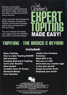 Expert Topiting Made Easy by Carl Cloutier - DVD alternate view - Wizard Magic Shop