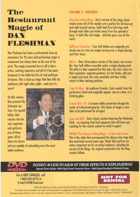 Restaurant Magic Volume 3 by Dan Fleshman - DVD alternate view - Wizard Magic Shop