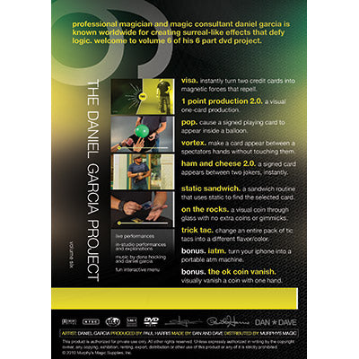 Paul Harris Presents Daniel Garcia Project Vol #6 by Daniel Garcia - DVD alternate view - Wizard Magic Shop