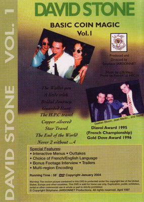 Basic Coin Magic - Vol.1 by David Stone - DVD alternate view - Wizard Magic Shop