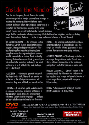 Inside the Mind of Garrett Thomas Vol 1 - DVD alternate view - Wizard Magic Shop