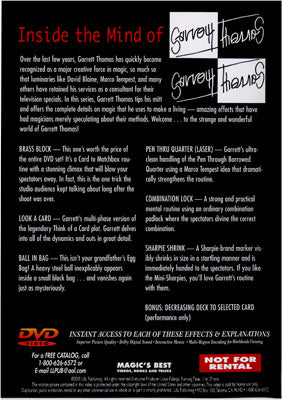 Inside the Mind of Garrett Thomas Vol 3 - DVD alternate view - Wizard Magic Shop