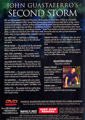 Second Storm Volume 2 by John Guastaferro - DVD alternate view - Wizard Magic Shop