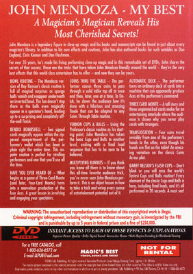 My Best - Volume 2 by John Mendoza - DVD alternate view - Wizard Magic Shop