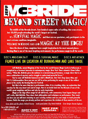Magic At The Edge (3 DVD SET) by Jeff McBride - DVD alternate view - Wizard Magic Shop