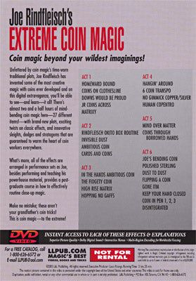 Extreme Coin Magic by Joe Rindfleisch - DVD alternate view - Wizard Magic Shop