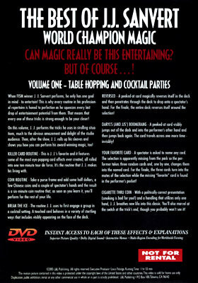 Best of JJ Sanvert - World Champion Magic - Volume 1 - DVD alternate view - Wizard Magic Shop