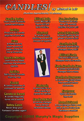 Candles! by Michael Lair - DVD alternate view - Wizard Magic Shop