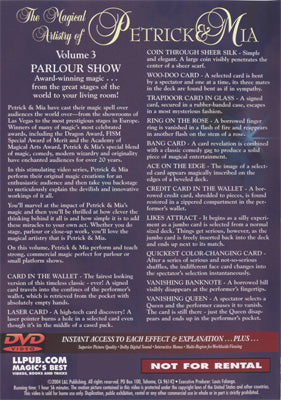 Magical Artistry of Petrick and Mia Vol. 3 by L & L Publishing - DVD alternate view - Wizard Magic Shop