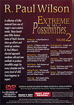 Extreme Possibilities Volume 2 by R. Paul Wilson - DVD alternate view - Wizard Magic Shop