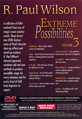 Extreme Possibilities Volume 3 by R. Paul Wilson - DVD alternate view - Wizard Magic Shop