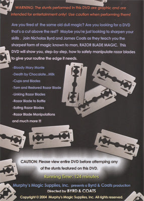 Razor Blade Magic by Byrd & Coats - DVD alternate view - Wizard Magic Shop