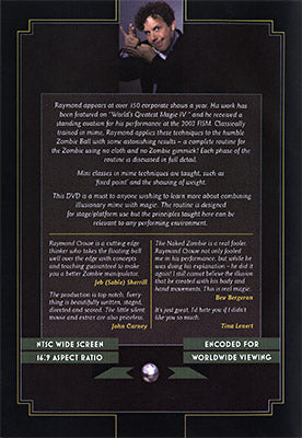 The Naked Zombie Ball by Raymond Crowe - DVD alternate view - Wizard Magic Shop