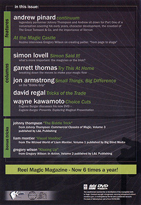 Reel Magic Magazine - Episode 5 (Johnny Thompson) - DVD alternate view - Wizard Magic Shop