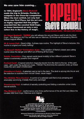 Taped! by Steve Bedwell - DVD alternate view - Wizard Magic Shop