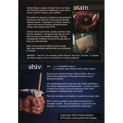 Stain-Shiv by Andrew Mayne - DVD alternate view - Wizard Magic Shop