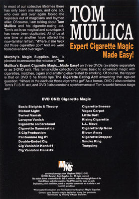 Expert Cigarette Magic Made Easy - Vol.1 by Tom Mullica - DVD alternate view - Wizard Magic Shop