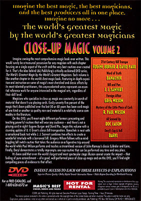 World's Greatest Magic: Close Up Magic #2 - DVD alternate view - Wizard Magic Shop