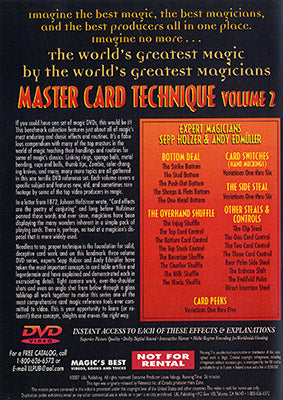 World's Greatest Magic: Master Card Technique Volume 2 - DVD alternate view - Wizard Magic Shop