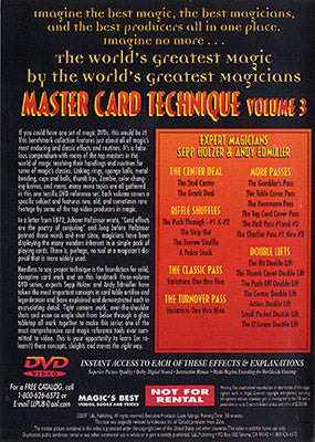 World's Greatest Magic: Master Card Technique Volume 3 - DVD alternate view - Wizard Magic Shop