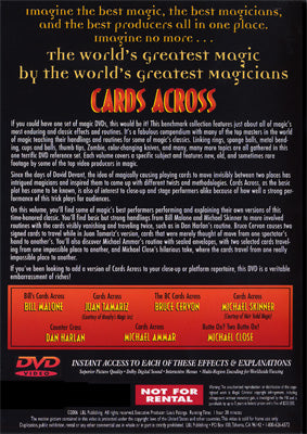 World's Greatest Magic: Cards Across - DVD alternate view - Wizard Magic Shop