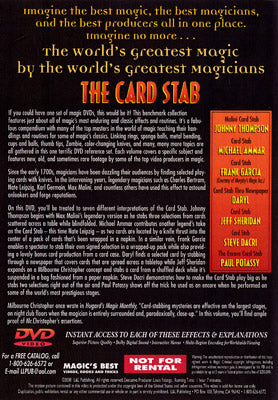 World's Greatest Magic: Card Stab - DVD alternate view - Wizard Magic Shop