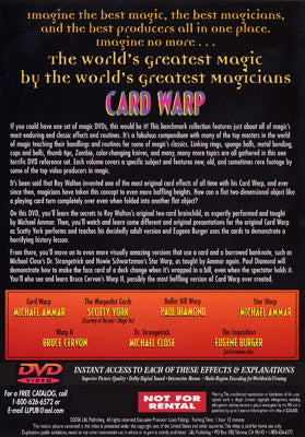 World's Greatest Magic: Card Warp - DVD alternate view - Wizard Magic Shop